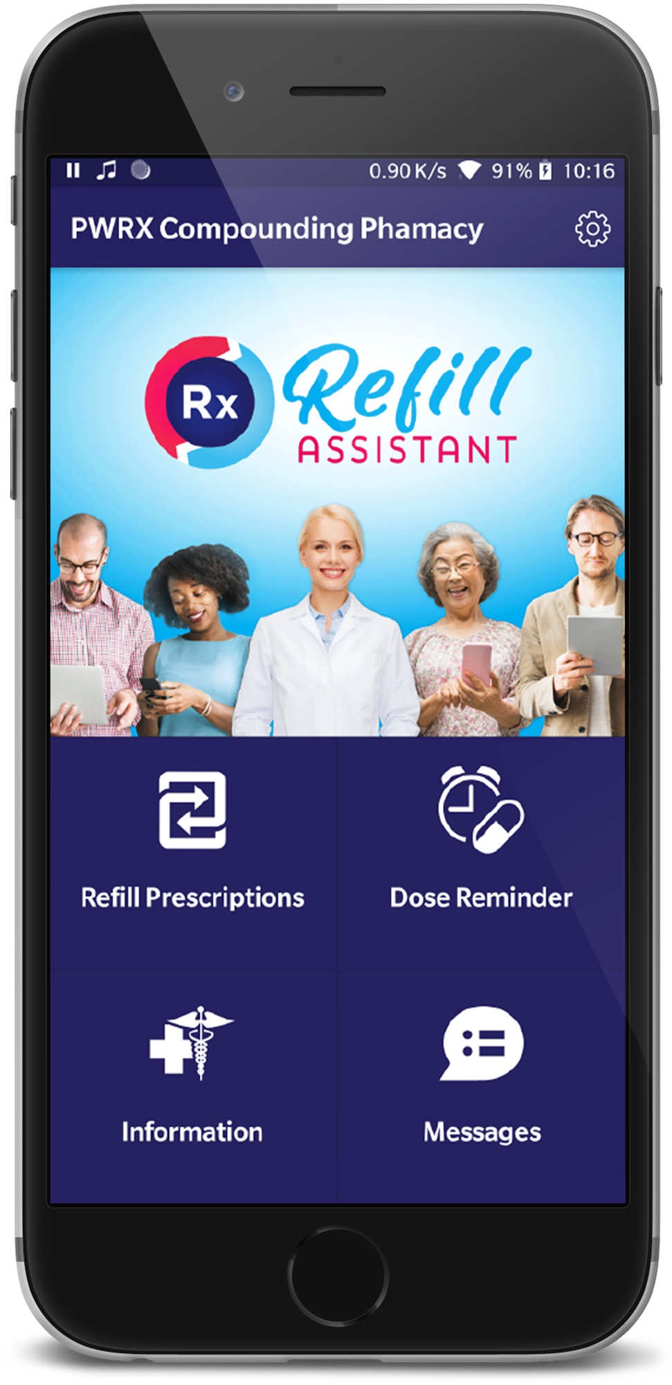 Refill Assistant app on android phone